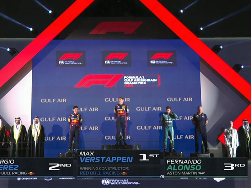 Max Verstappen (Oracle Red Bull Racing) vainqueur du Grand Prix de Bahrain 2023