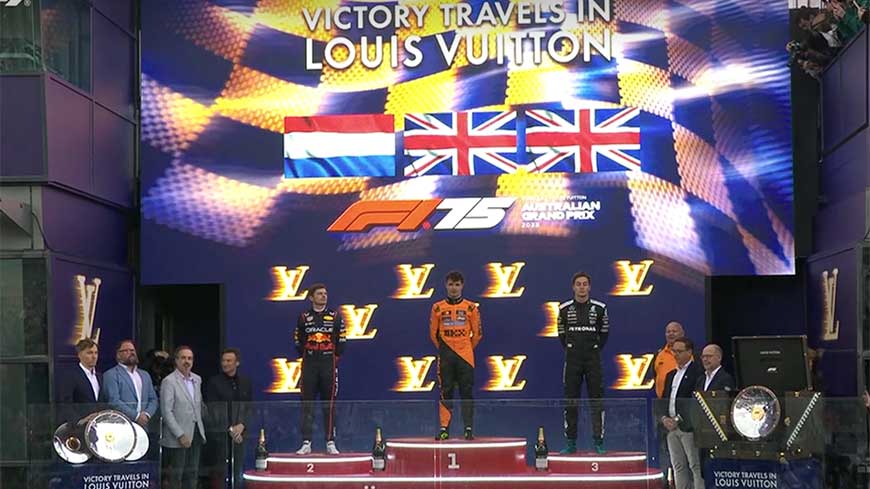 Lando Norris (McLaren Mercedes) vainqueur du Grand Prix d'Australie 2025