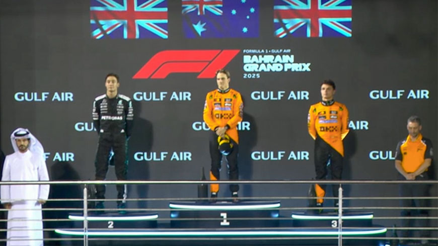 Oscar Piastri (McLaren Mercedes) vainqueur du Grand Prix de Bahrain 2025